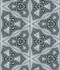 Abstract fractal seamless geometric pattern, computer-generated illustration.