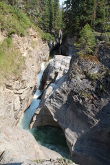 River Carving Canyon, Jasper National Park, Alberta