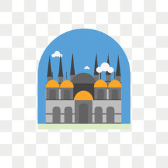 St mark basilica vector icon isolated on transparent background, St mark basilica logo design