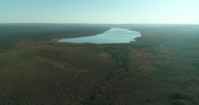 Vista a&eacute;rea do reservat&oacute;rio