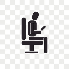 Reading vector icon isolated on transparent background, Reading logo design