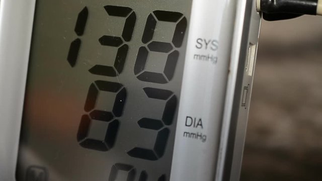 Digital tensiometer measuring blood pressure, hd 1080 footage