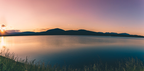 Obraz premium Pano of the sunset