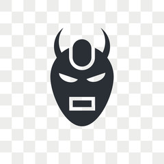 Devil mask vector icon isolated on transparent background, Devil mask logo design