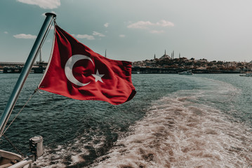 Turkey Flag and Istanbul