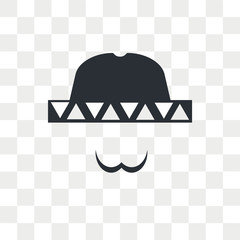 Mexican vector icon isolated on transparent background, Mexican logo design