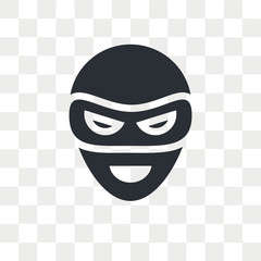 Mask vector icon isolated on transparent background, Mask logo design