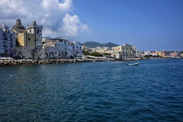 Fototapeta na wymiar panoramic views of Ischia bridge