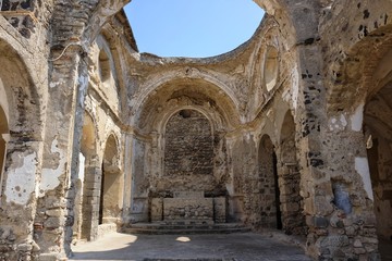 remains of the Cathedral of the Assumption on the castle of Ischia