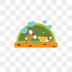 Honeycomb vector icon isolated on transparent background, Honeycomb logo design