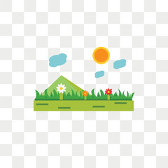 Grass vector icon isolated on transparent background, Grass logo design