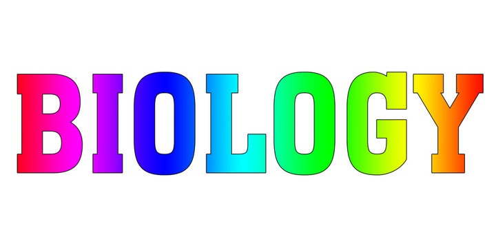 biology Multicolor logo rainbow style isolated white