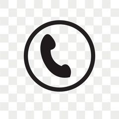 Phone service vector icon isolated on transparent background, Phone service logo design