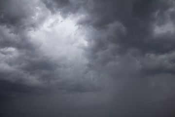 Dark storm clouds in the sky before a rain
