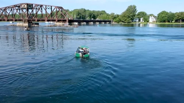 fisherman in rowboat