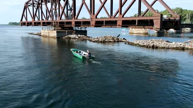 fisherman in rowboat