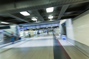 Blurred Subway Station