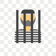 Prisoner vector icon isolated on transparent background, Prisoner logo design