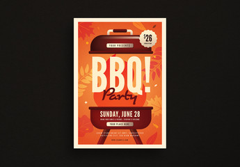 Autumn BBQ Party Flyer Layout