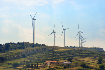 Molinos de viento. Producción de electricidad