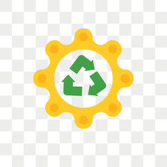 Recycling vector icon isolated on transparent background, Recycling logo design