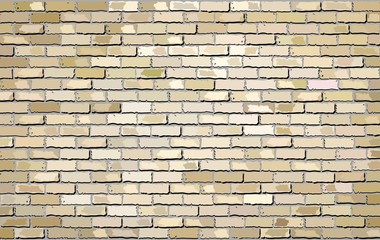 Beige brick wall - Illustration, 
Shades of beige brick wall brick wall vector, 
Realistic light and dark beige color brick wall, 
Abstract grunge vector