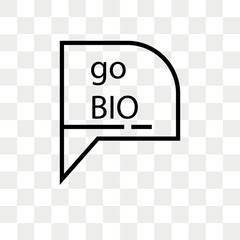 Bio vector icon isolated on transparent background, Bio logo design