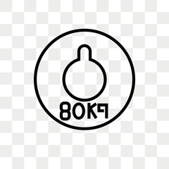 Weight vector icon isolated on transparent background, Weight logo design