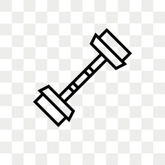 Dumbbell vector icon isolated on transparent background, Dumbbell logo design