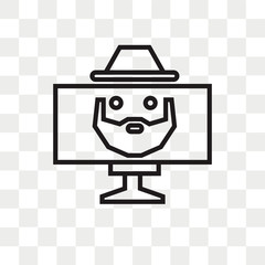 Robber vector icon isolated on transparent background, Robber logo design