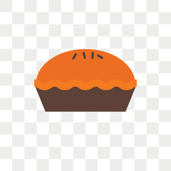 Pie vector icon isolated on transparent background, Pie logo design