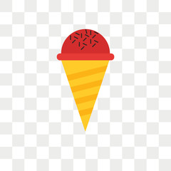 Ice cream vector icon isolated on transparent background, Ice cream logo design