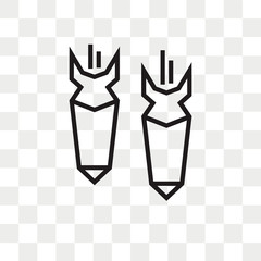 Bombs vector icon isolated on transparent background, Bombs logo design