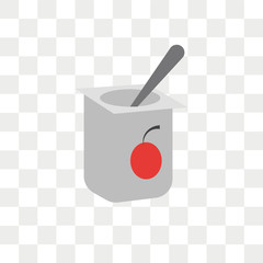 Yogurt vector icon isolated on transparent background, Yogurt logo design