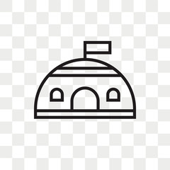 Bunker vector icon isolated on transparent background, Bunker logo design