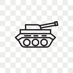 Tank vector icon isolated on transparent background, Tank logo design