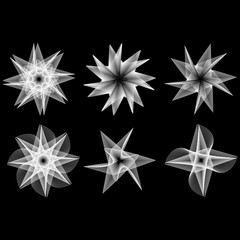 Geometric pattern icon star astrology pentagram symbol