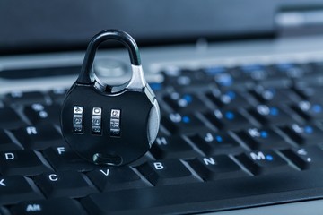 Padlock on a Laptop