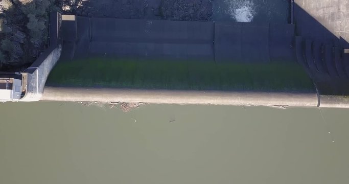 Scenic Aerial Footage of South Esk River Australia, Trevallyn Dam Bird Perspective