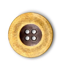 Blue button icon isolated on white background