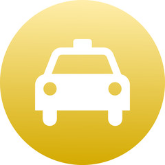 Vector ilustración icono rosa para comercios y web con dibujo de taxi