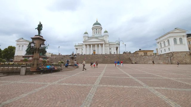 Helsinki Cathedral&nbsp;is the&nbsp;Finnish Evangelical Lutheran&nbsp;cathedral&nbsp;of the&nbsp;Diocese of Helsinki, located by the Senate square in&nbsp;Helsinki,&nbsp;Finland. It is a major landmark of the city.