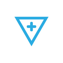Fototapeta premium Triangle with plus logo