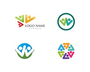 Adoption and community care Logo template vector icon