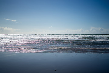 Fototapeta na wymiar View in Ocean Beach, San Francisco. Stones, beach.