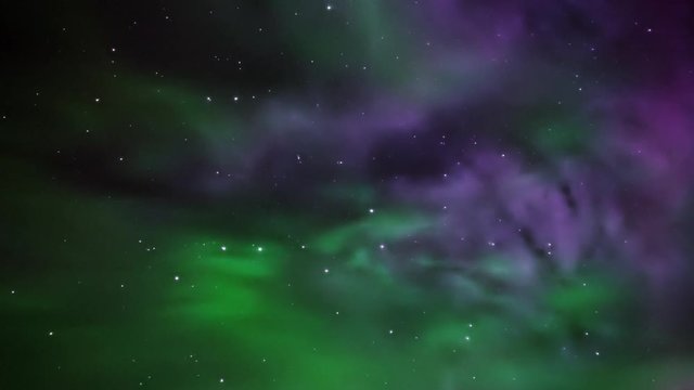 pulsating aurora fills the entire night sky