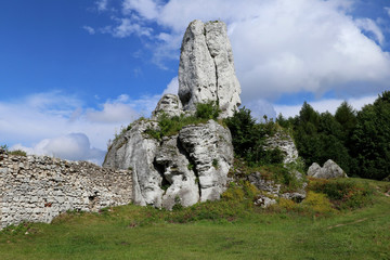 Unique rock in Poland, Ogrodzieniec castel Poland