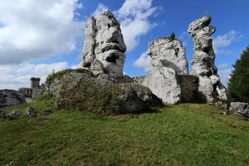 limestone rocks in Poland,Ogrodzieniec Castel Poland