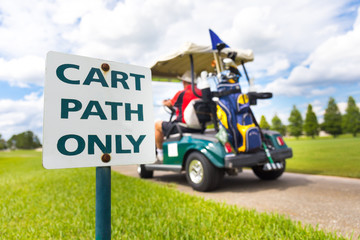 golf cart path only