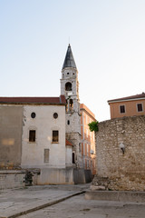 Zadar, Croatia with empty streets early in the morning